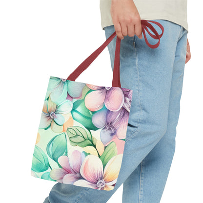 Lush Pastel Florals Tote Bag