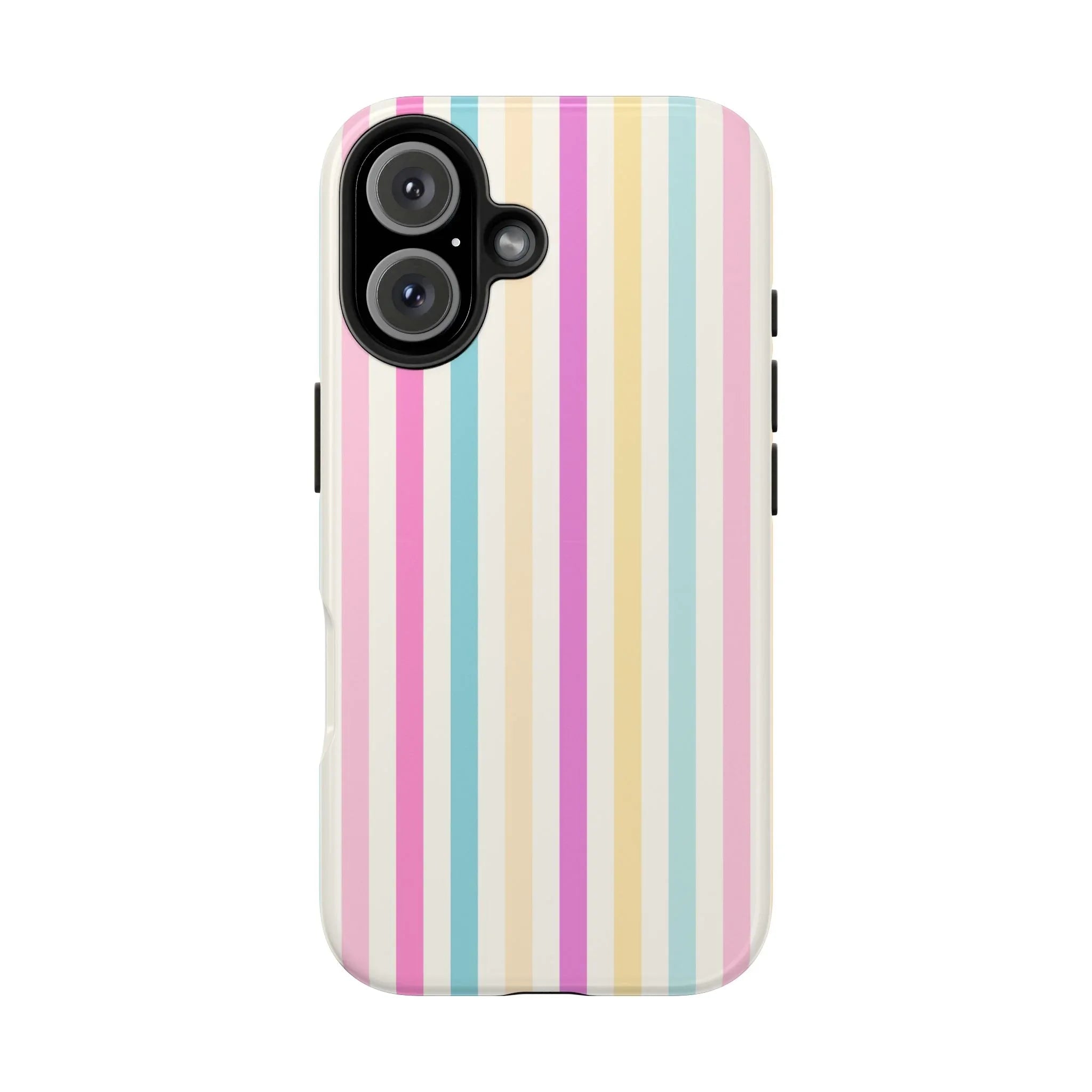 Pastel Candy Stripes Phone Cases (Apple & Android) - Pink Sweetheart