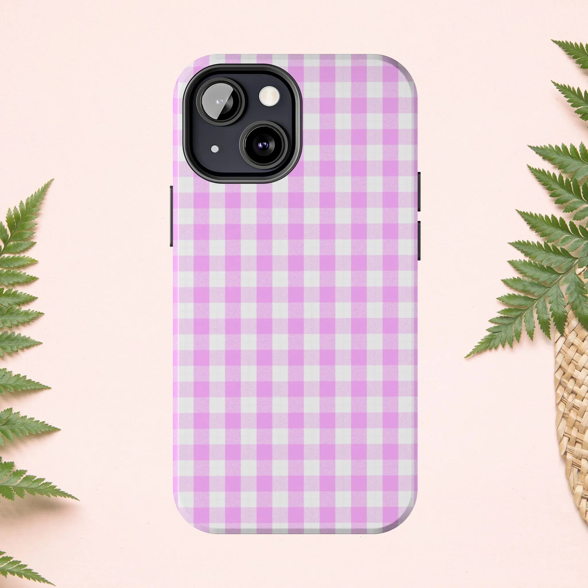Pink Gingham Phone Case (Apple & Android) - Pink Sweetheart