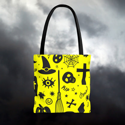 Spooky Neon Halloween Tote Bag