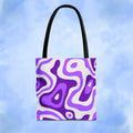 Groovy Purple Lava Tote Bag - Pink Sweetheart