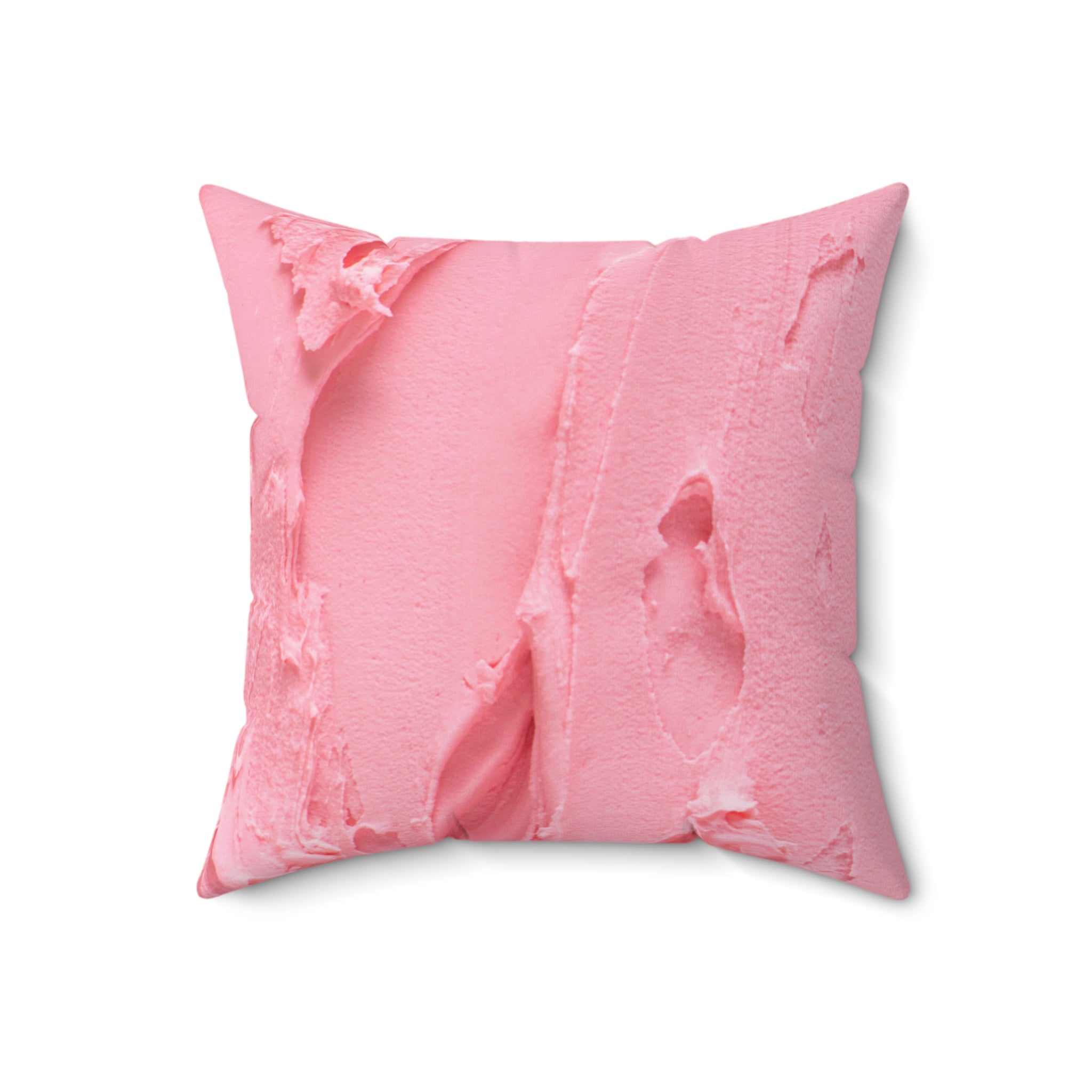 Pretty Pink Frosting Square Pillow