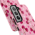 Pink Cherry Sparkle Pattern Tough Phone Case (Apple & Android) - Pink Sweetheart