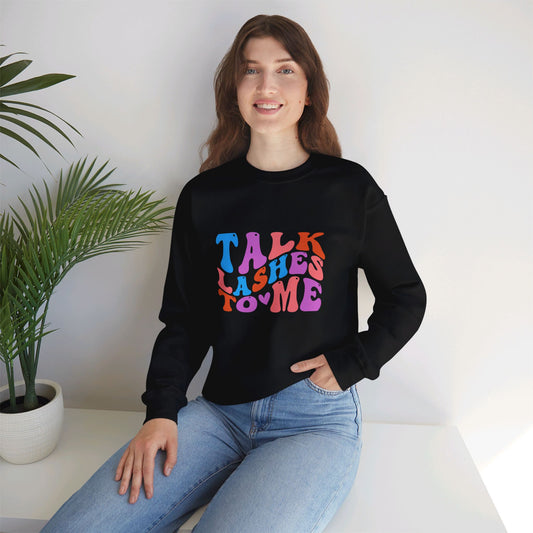 Talk Lashes to Me Unisex Heavy Blend™ Crewneck Sweatshirt