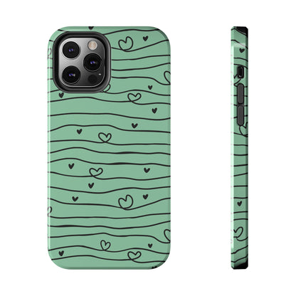 Scribble Love Hearts Phone Case