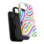 Rainbow Swirls Phone Case (Apple & Android) - Pink Sweetheart