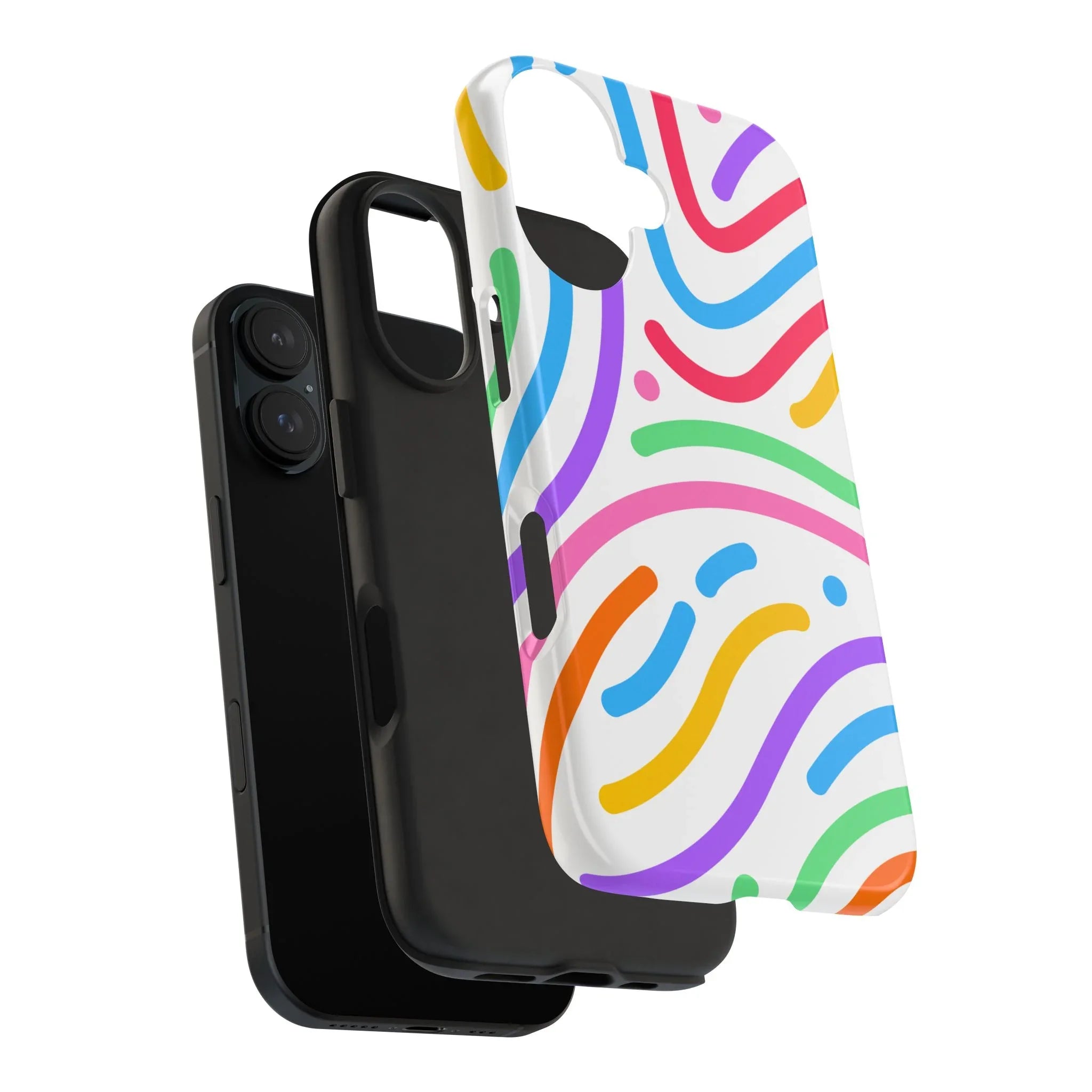 Rainbow Swirls Phone Case (Apple & Android) - Pink Sweetheart