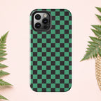 Checkered Kimono Tough Phone Case (Apple & Android) - Pink Sweetheart