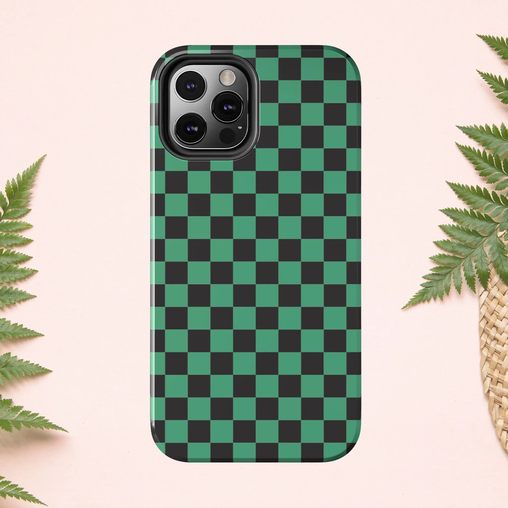 Checkered Kimono Tough Phone Case (Apple & Android) - Pink Sweetheart