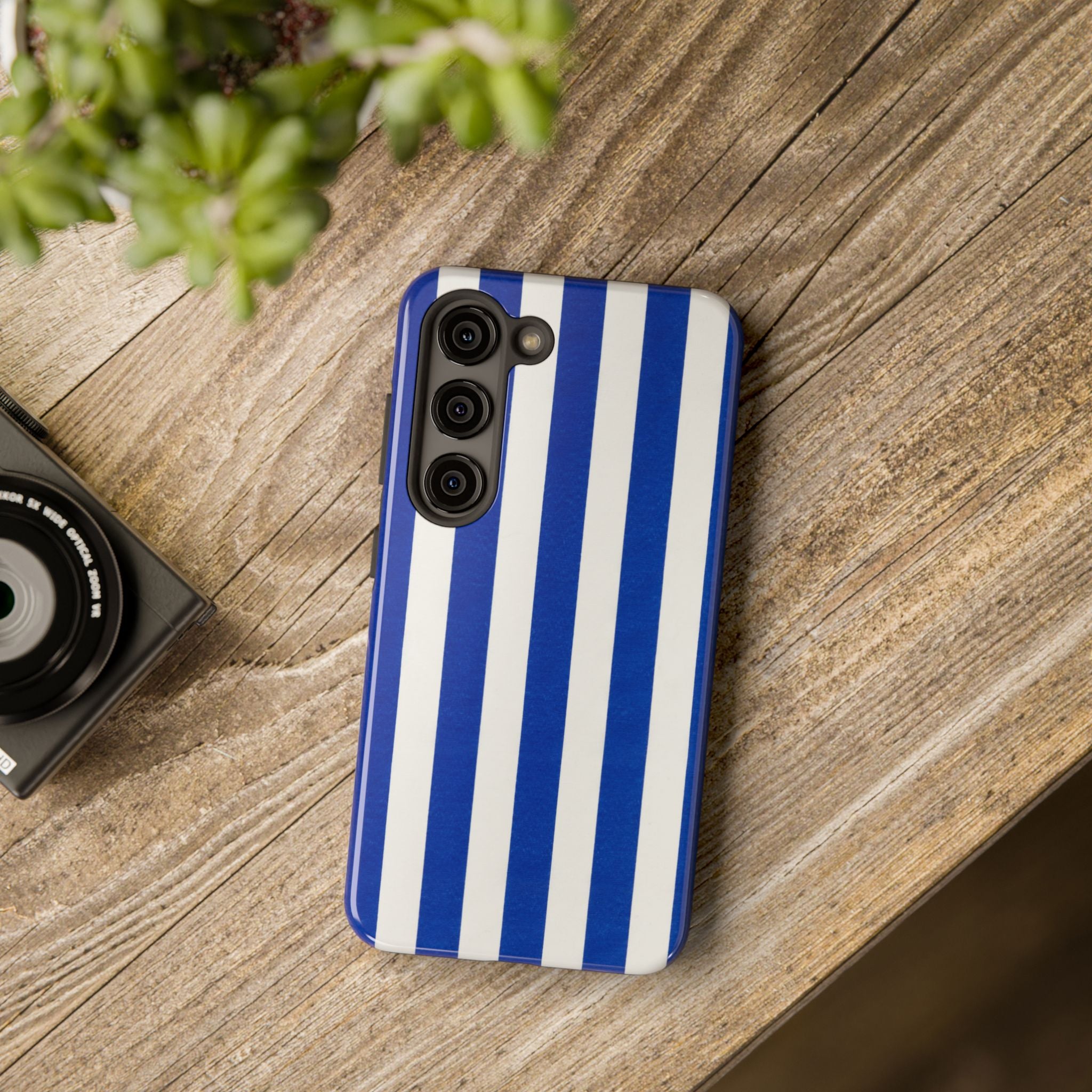Blue & White Stripes Phone Case (Apple & Android)