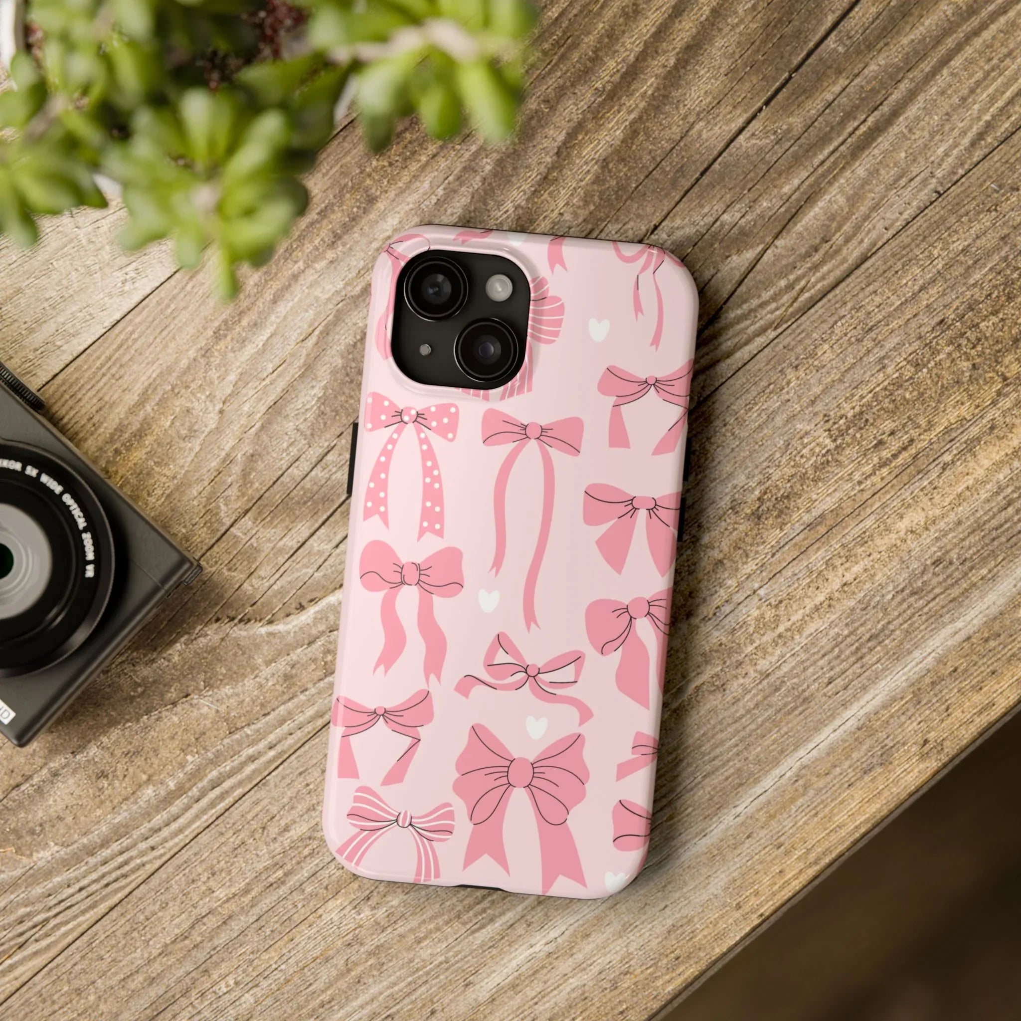Pink Bow Ribbons Phone Case (Apple & Android) - Pink Sweetheart
