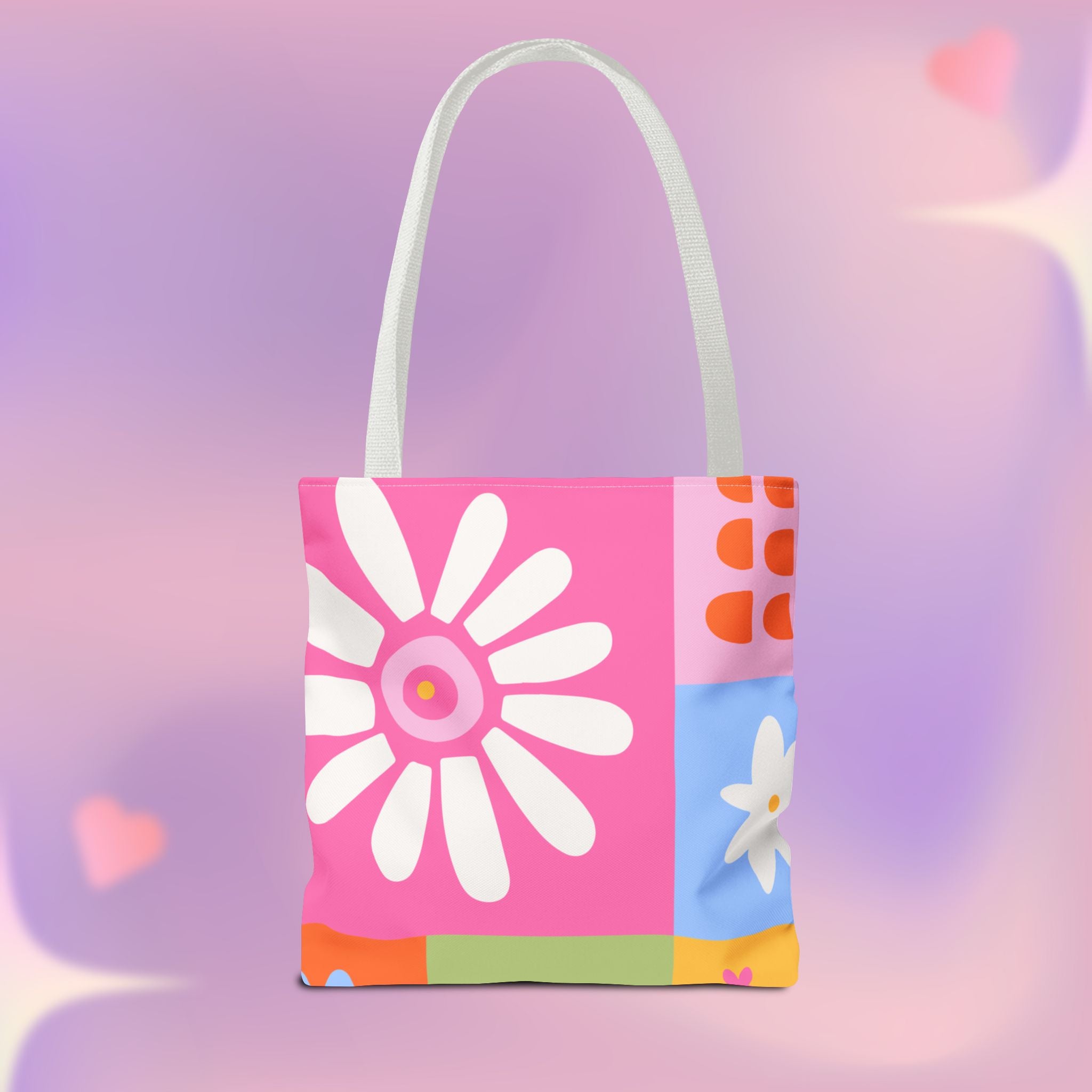 Vibrant Kawaii Floral Tote Bag