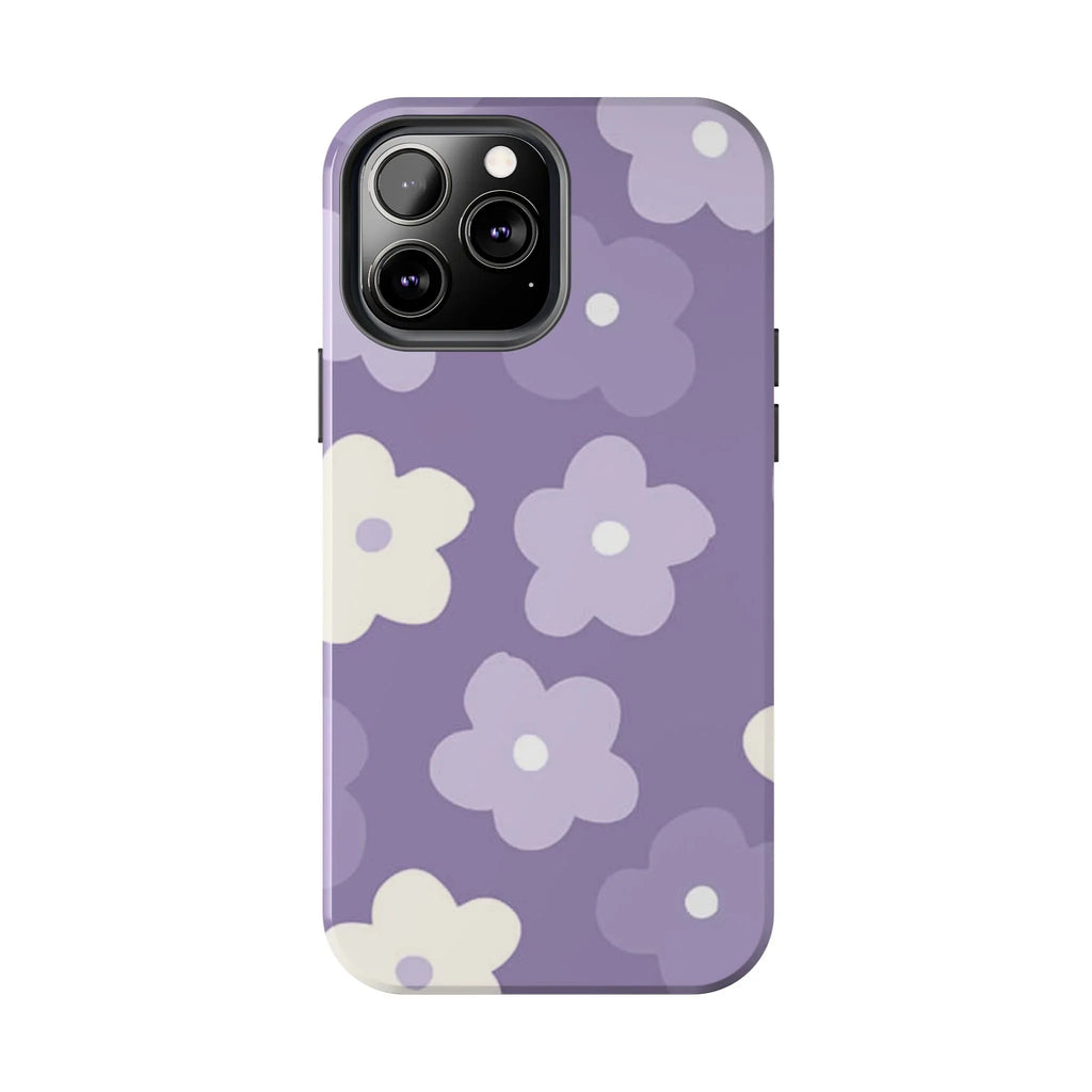 Pastel Purple Flowers Phone Case (Apple & Android) - Pink Sweetheart