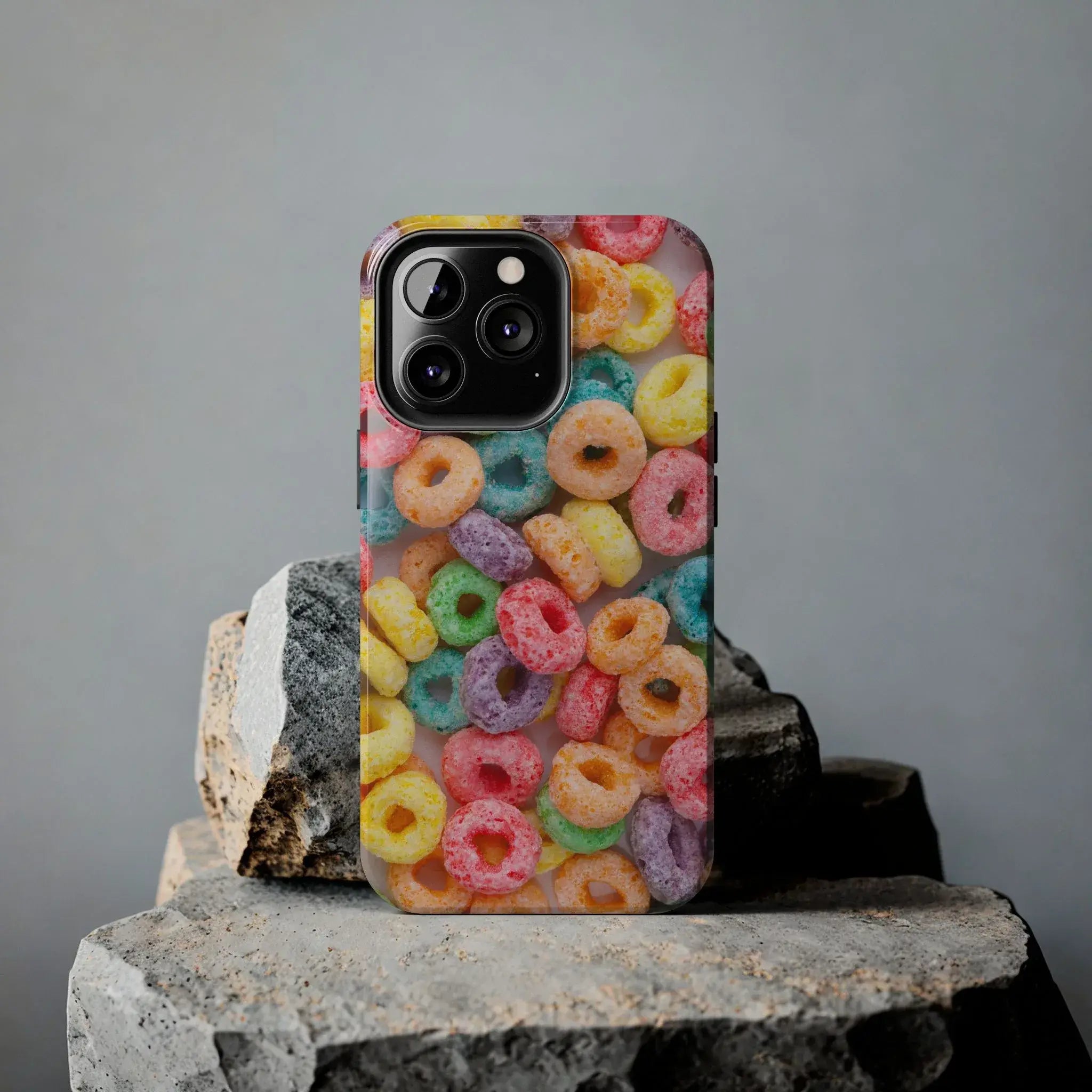 Morning Cereal Loops Phone Case (Apple & Android) - Pink Sweetheart