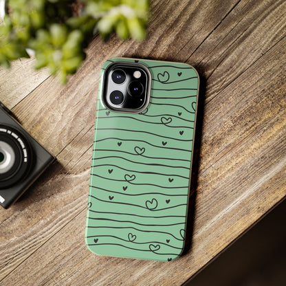 Scribble Love Hearts Phone Case