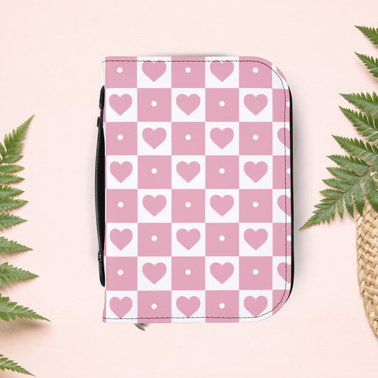 Pink Checkered Hearts Book Cover