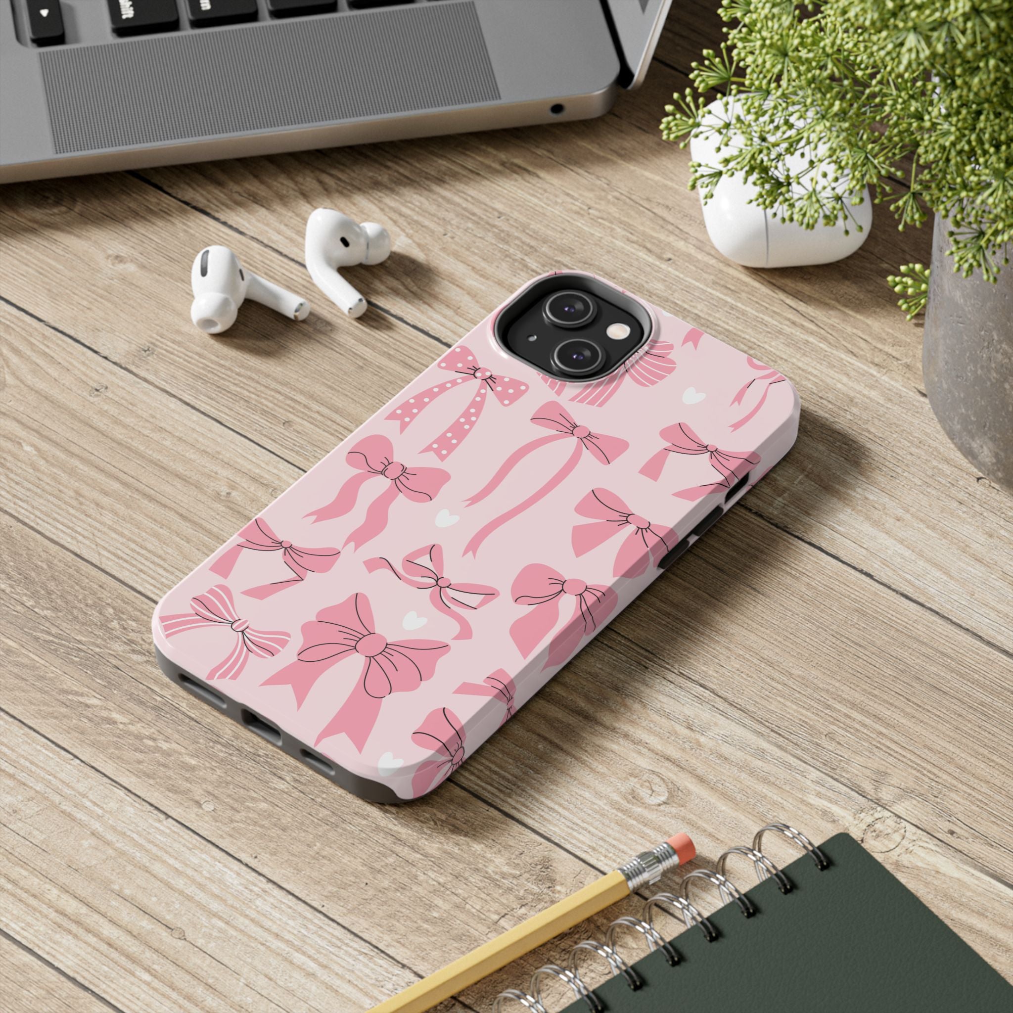 Pink Bow Ribbons Phone Case (Apple & Android)