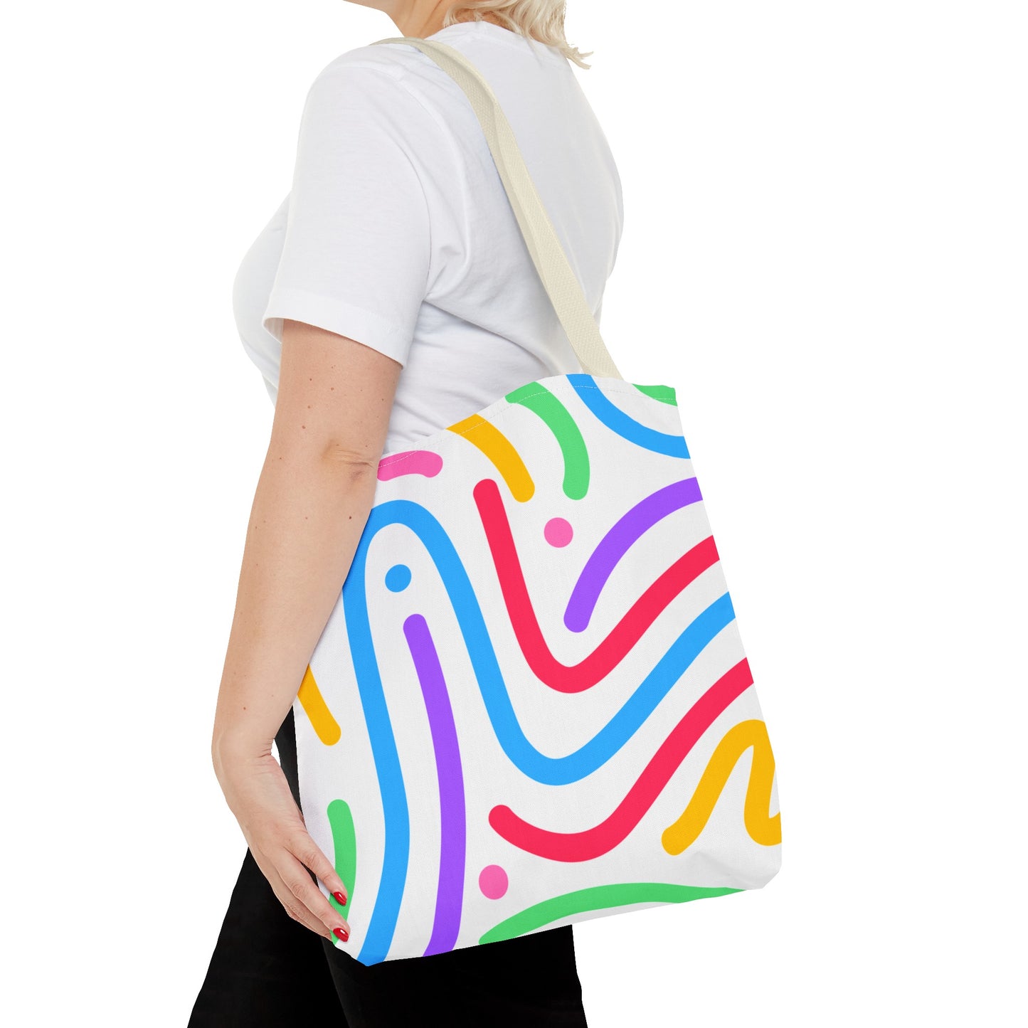 Colorful Doodle Swirl Tote Bag