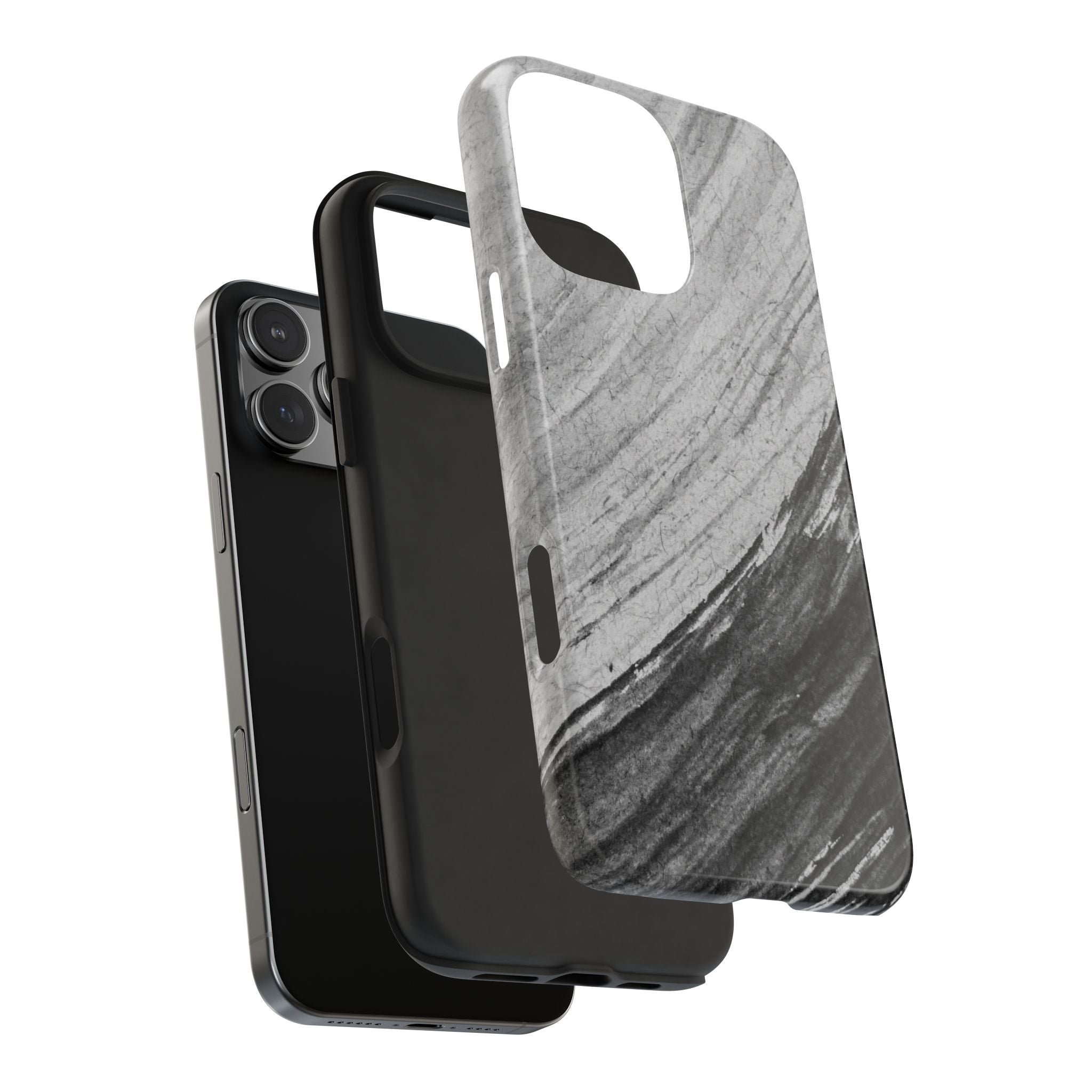 Black & Gray Phone Case (Apple & Android)