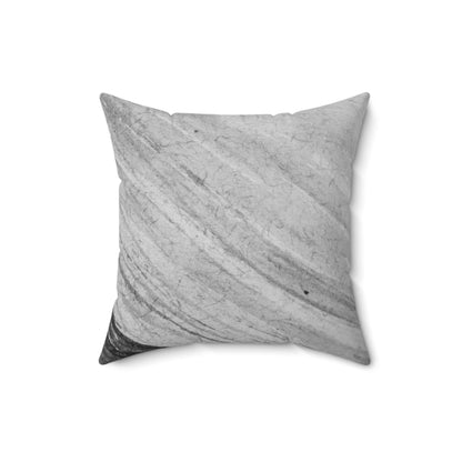 Gray and Black Paint Strokes Square Pillow