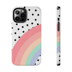 Polka Dot Rainbow Phone Case (Apple & Android) - Pink Sweetheart