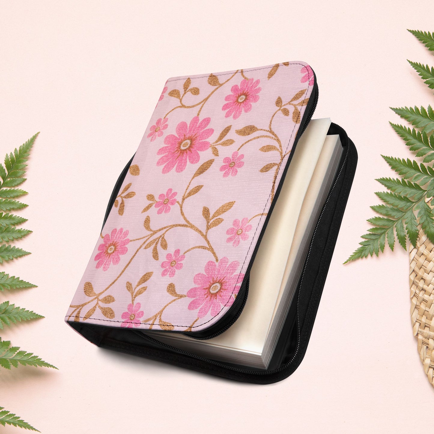 Vintage Pink Floral Book Cover