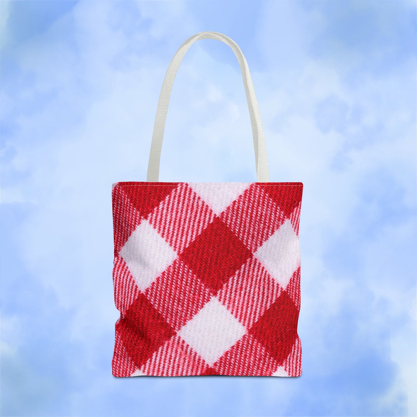 Red & White Checked Tote Bag