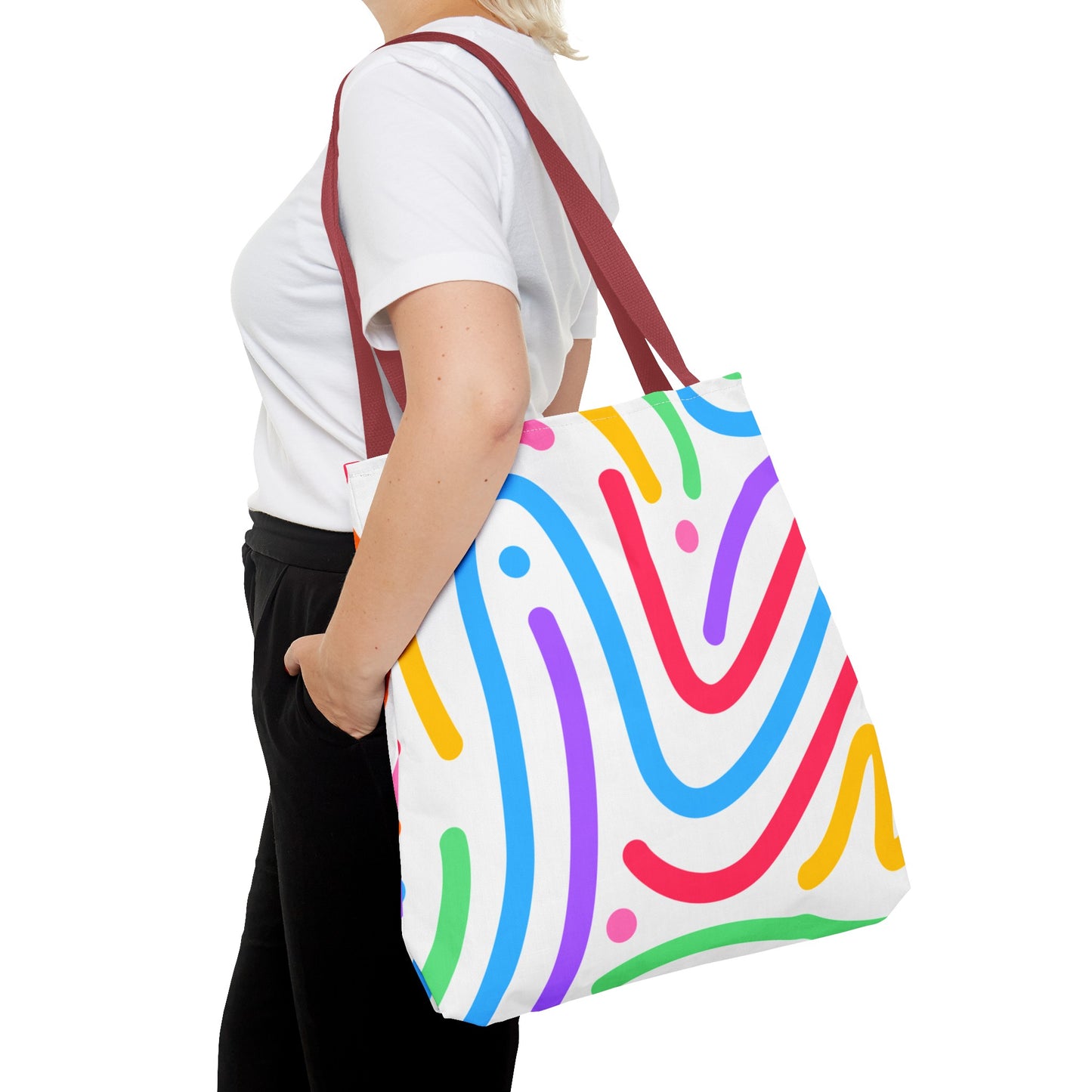 Colorful Doodle Swirl Tote Bag