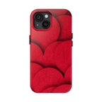 Big Red Felt Hearts Phone Case (Apple & Android)