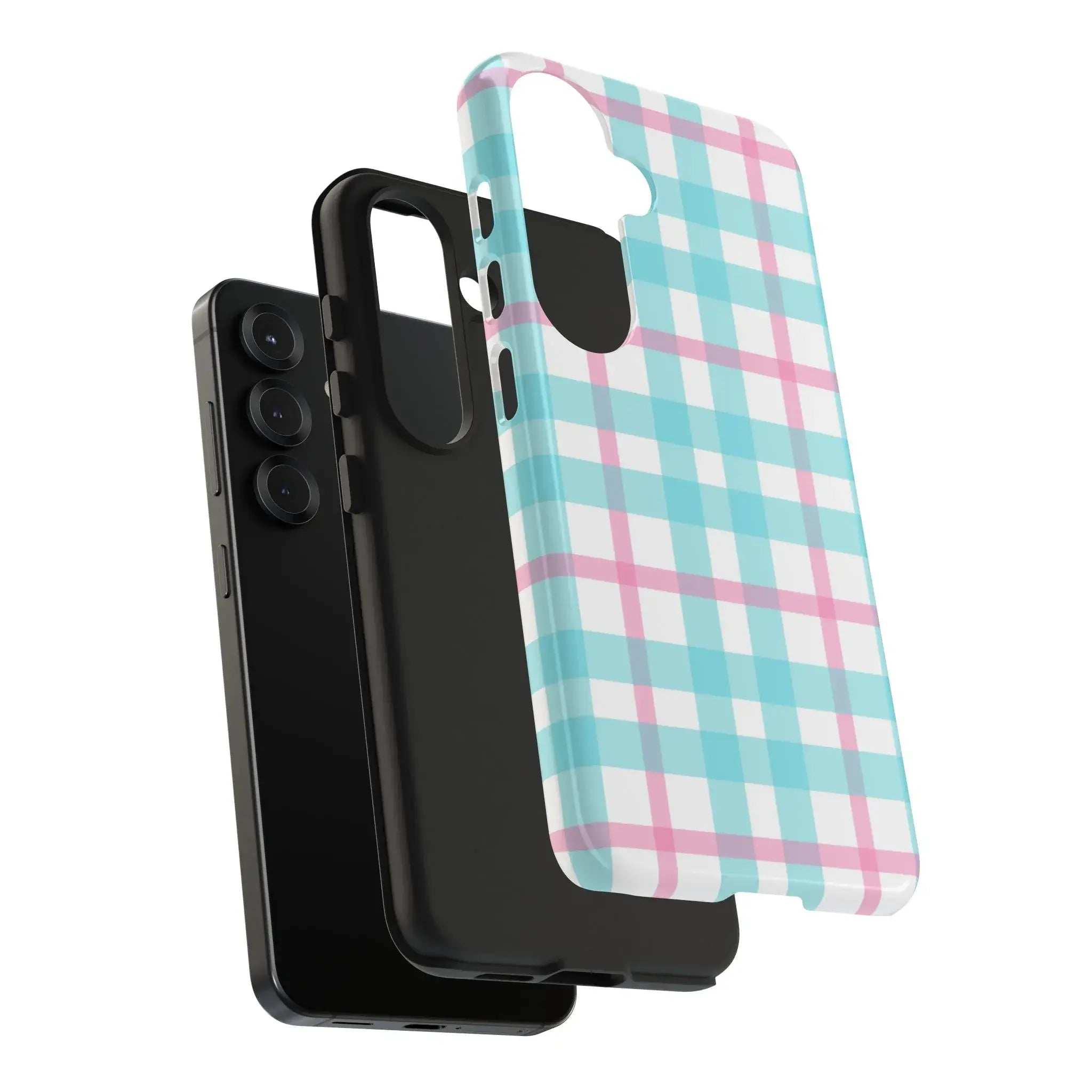 Pastel Gingham Phone Case (Apple & Android) - Pink Sweetheart
