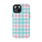 Pastel Gingham Phone Case (Apple & Android) - Pink Sweetheart