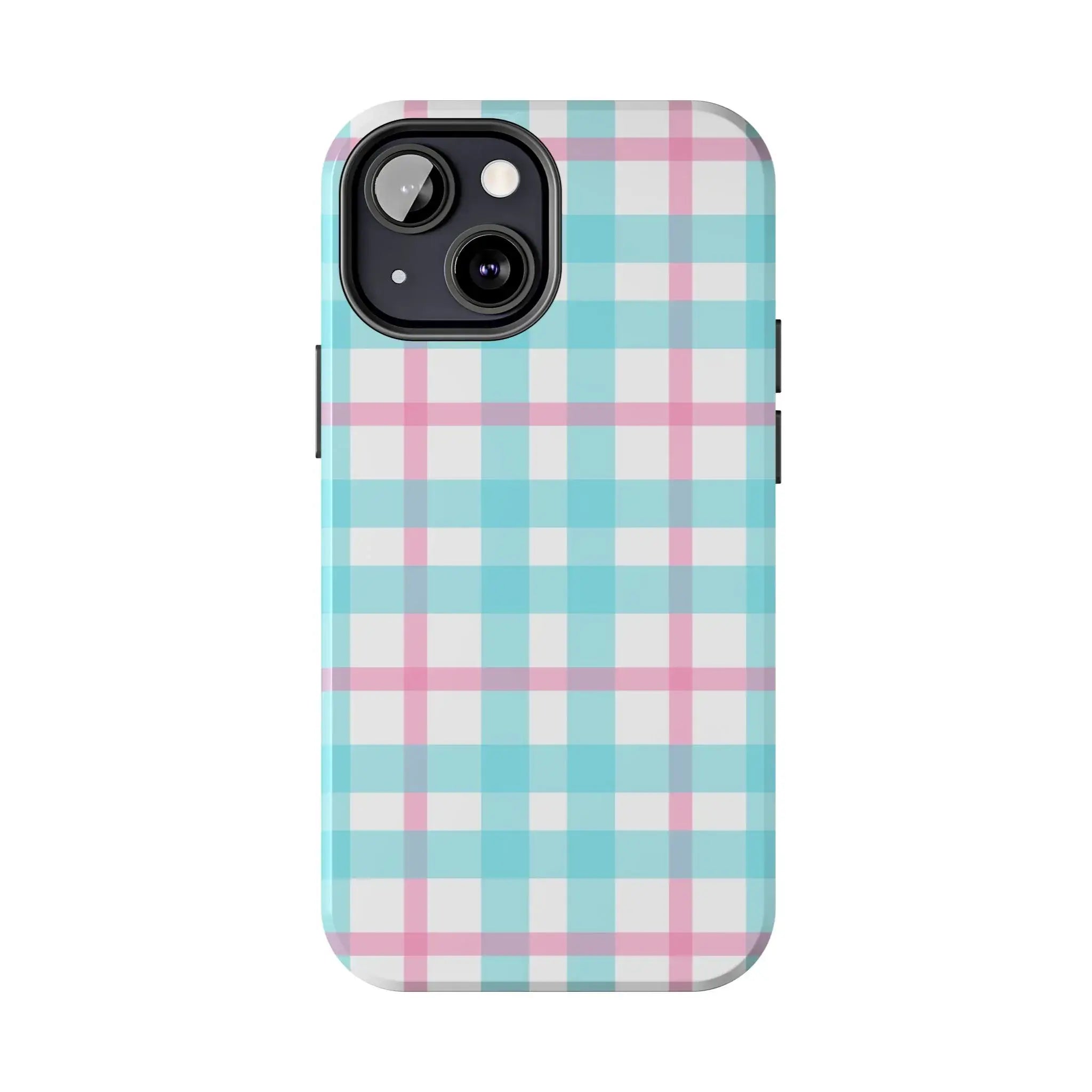 Pastel Gingham Phone Case (Apple & Android) - Pink Sweetheart