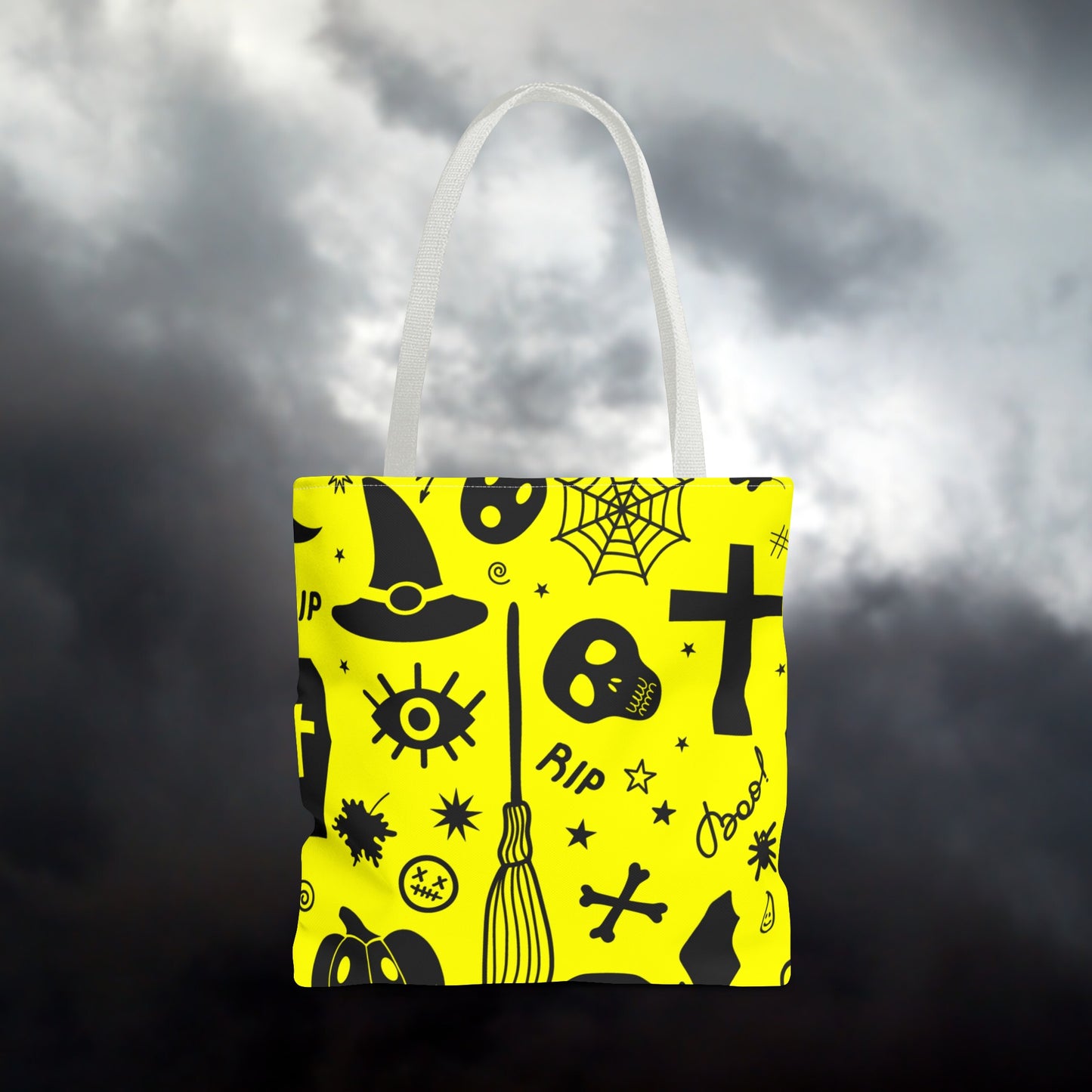 Spooky Neon Halloween Tote Bag