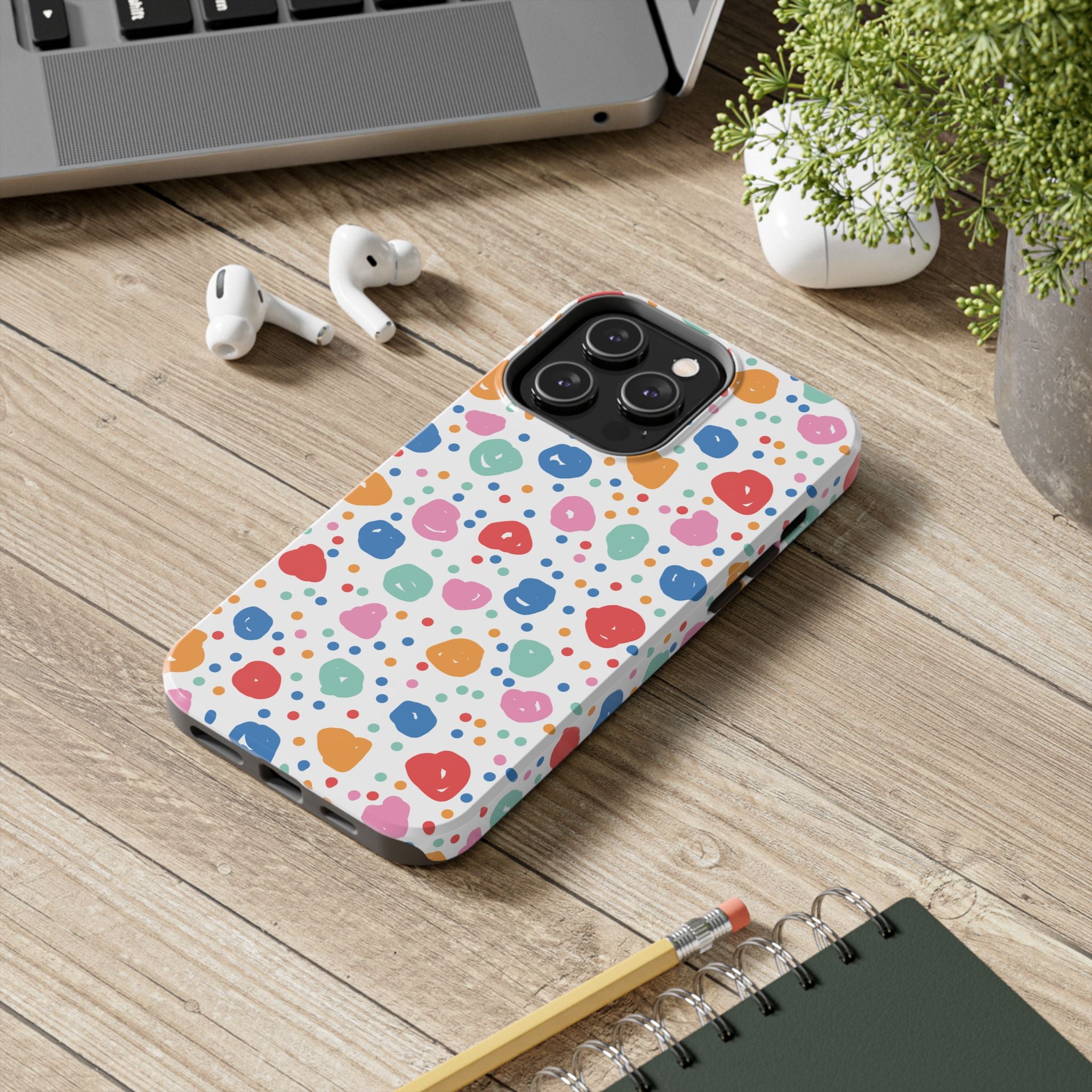 Seamless Hand Drawn Polka Phone Case (Apple & Android)