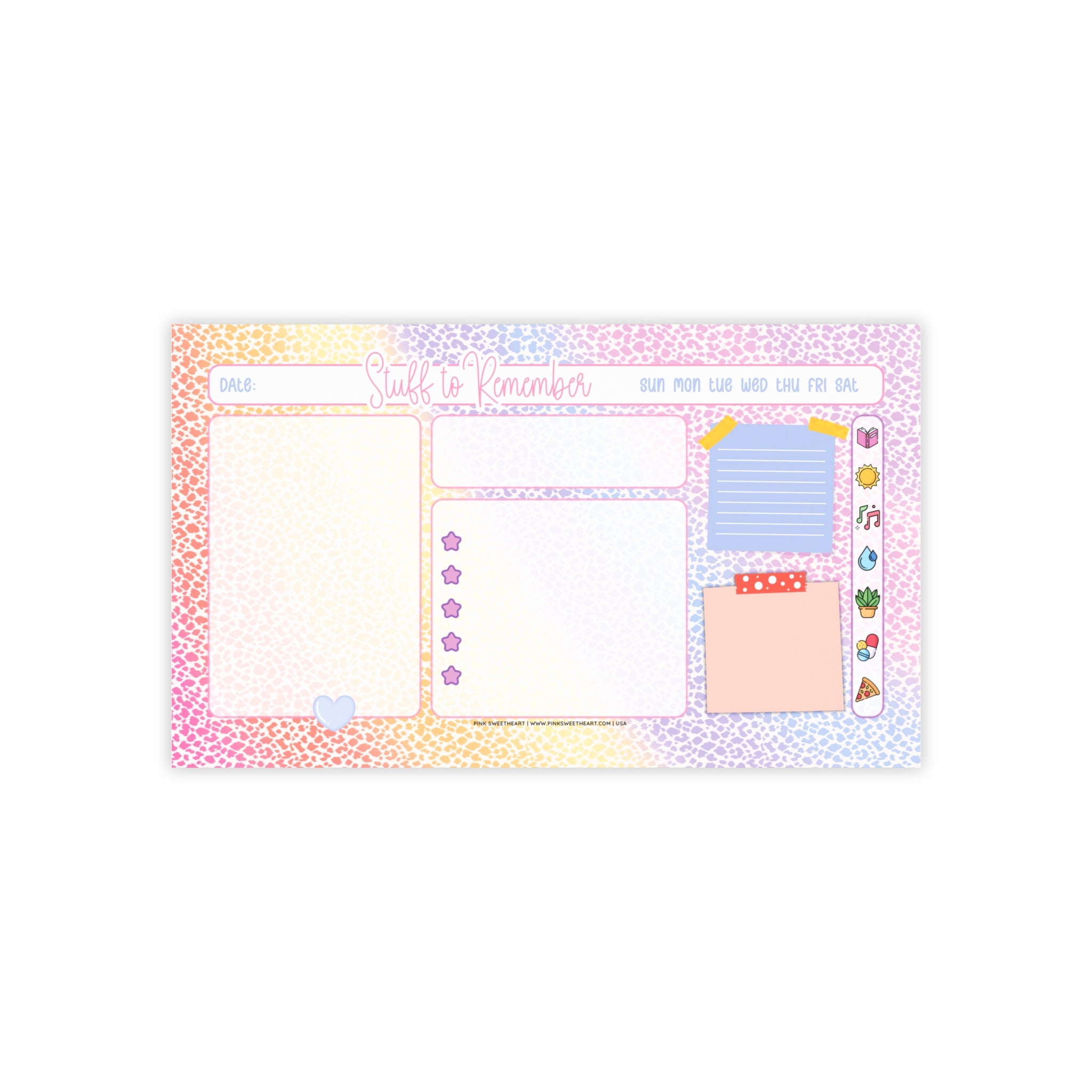 Speckled Rainbow Sticky Note Pad