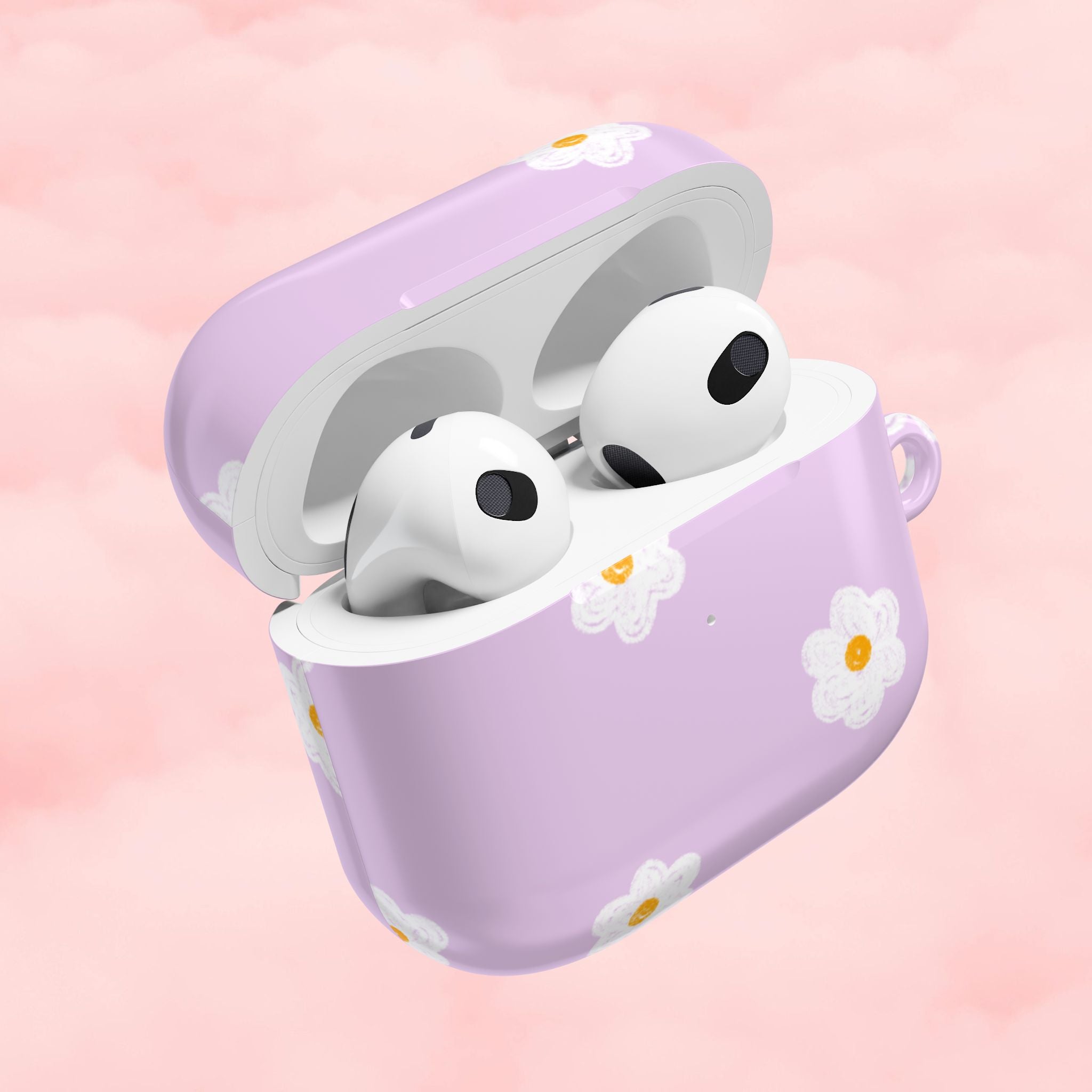 Purple Daisy Floral AirPod Case