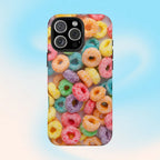 Morning Cereal Loops Phone Case (Apple & Android) - Pink Sweetheart