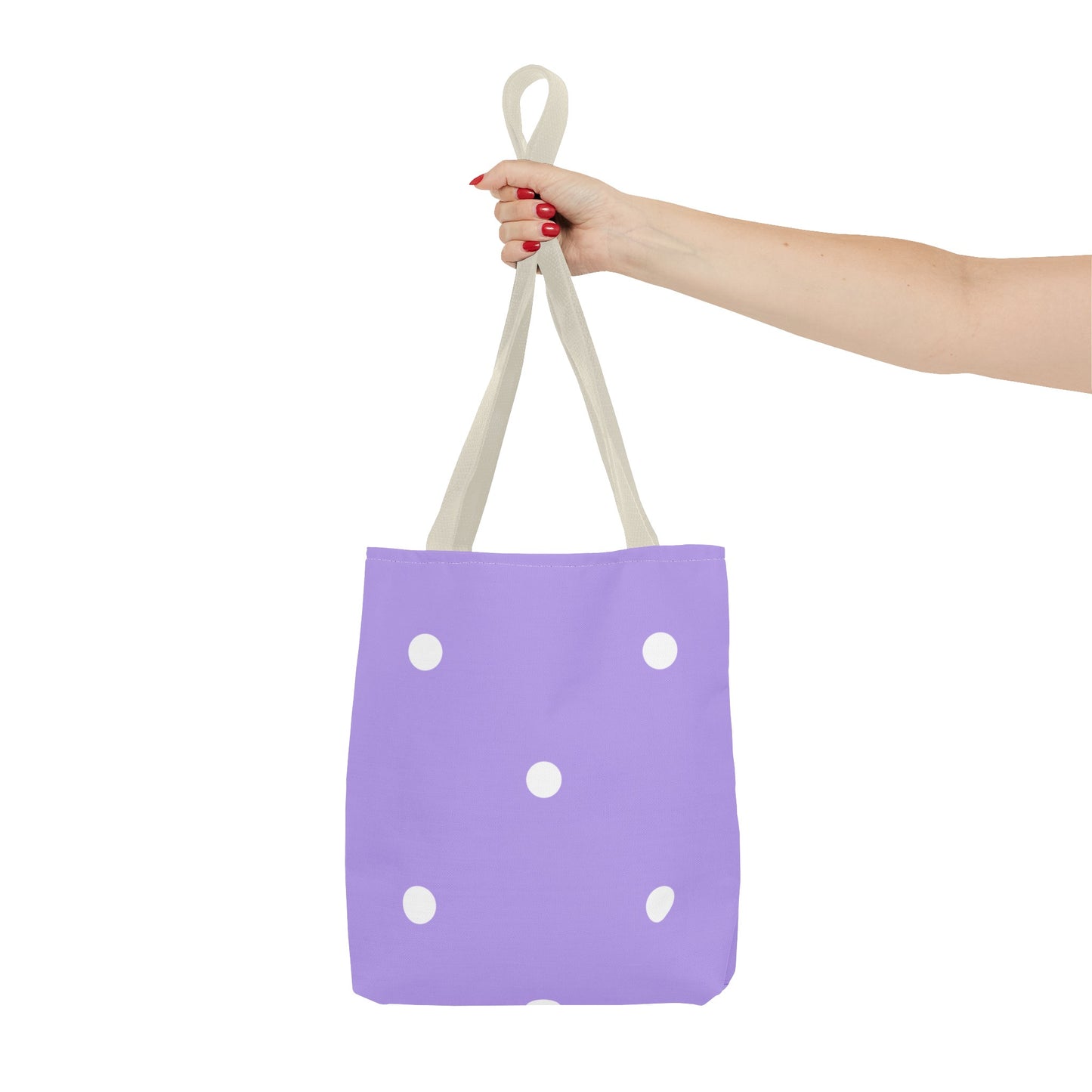 Pastel Purple Polka Dot Tote Bag