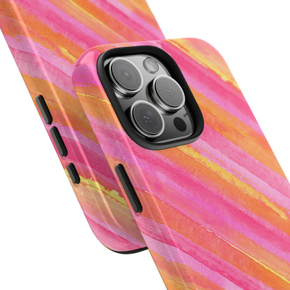 Pink Lemon Stripes Phone Case