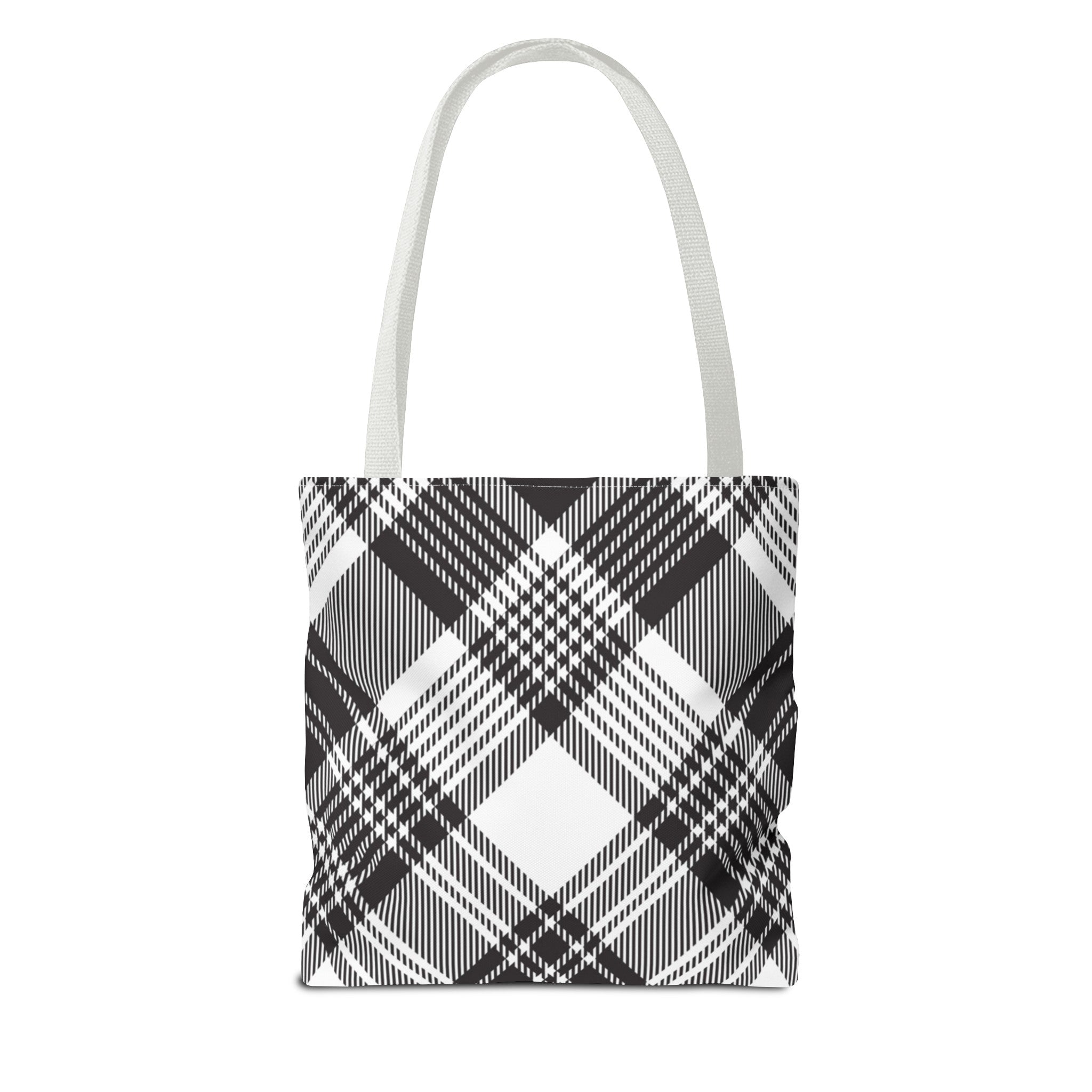 Black Check Tote Bag