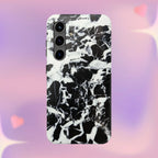 Black & White Shattered Phone Case (Apple & Android) - Pink Sweetheart