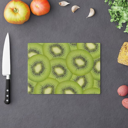 Green Kiwi Glass Cutting Board