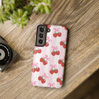 Strawberry Cherries Phone Case (Apple & Android) - Pink Sweetheart