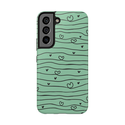 Scribble Love Hearts Phone Case