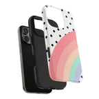Polka Dot Rainbow Phone Case (Apple & Android) - Pink Sweetheart