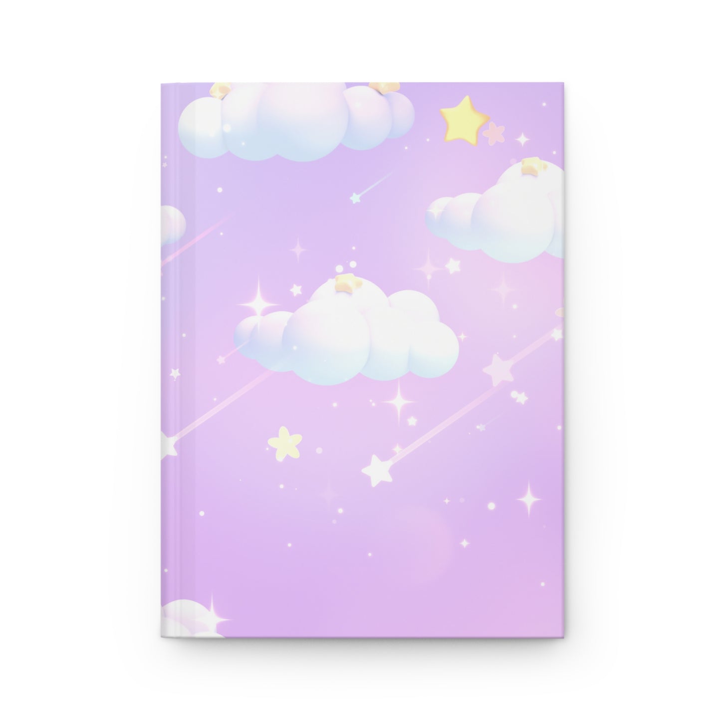 Cielos nublados de lavanda Cuaderno mate de tapa dura 