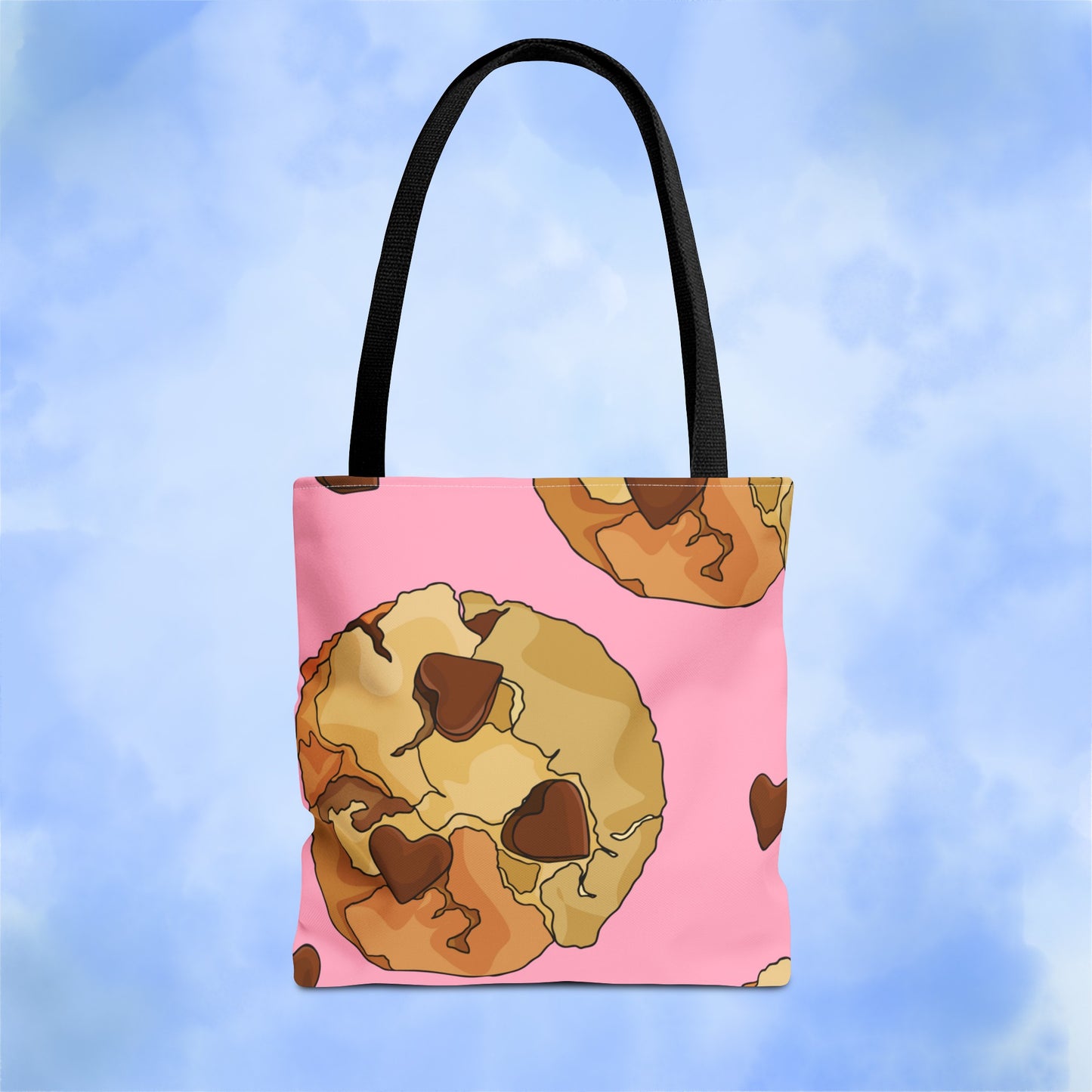 Chocolate Chip Heart Cookies Tote Bag