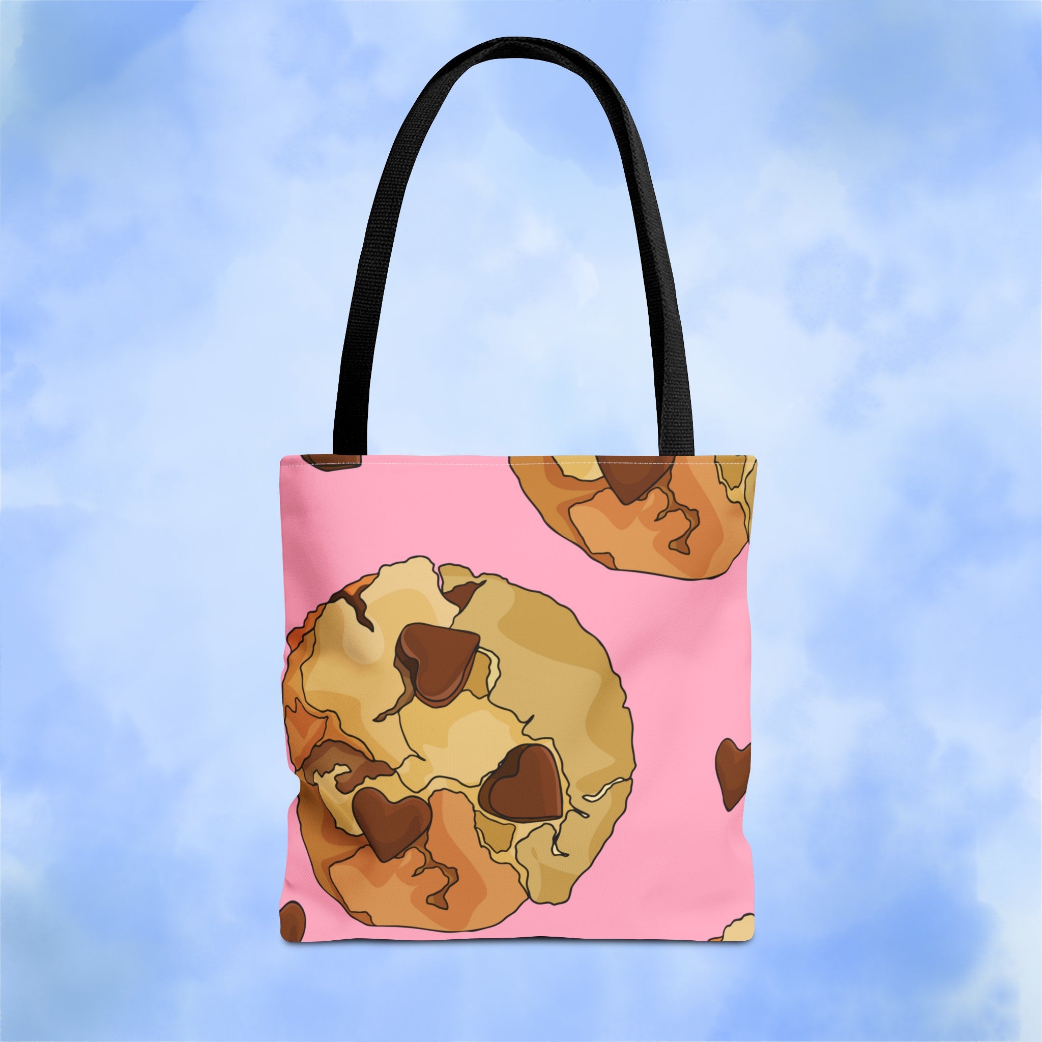 Chocolate Chip Heart Cookies Tote Bag