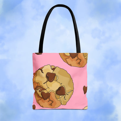 Chocolate Chip Heart Cookies Tote Bag