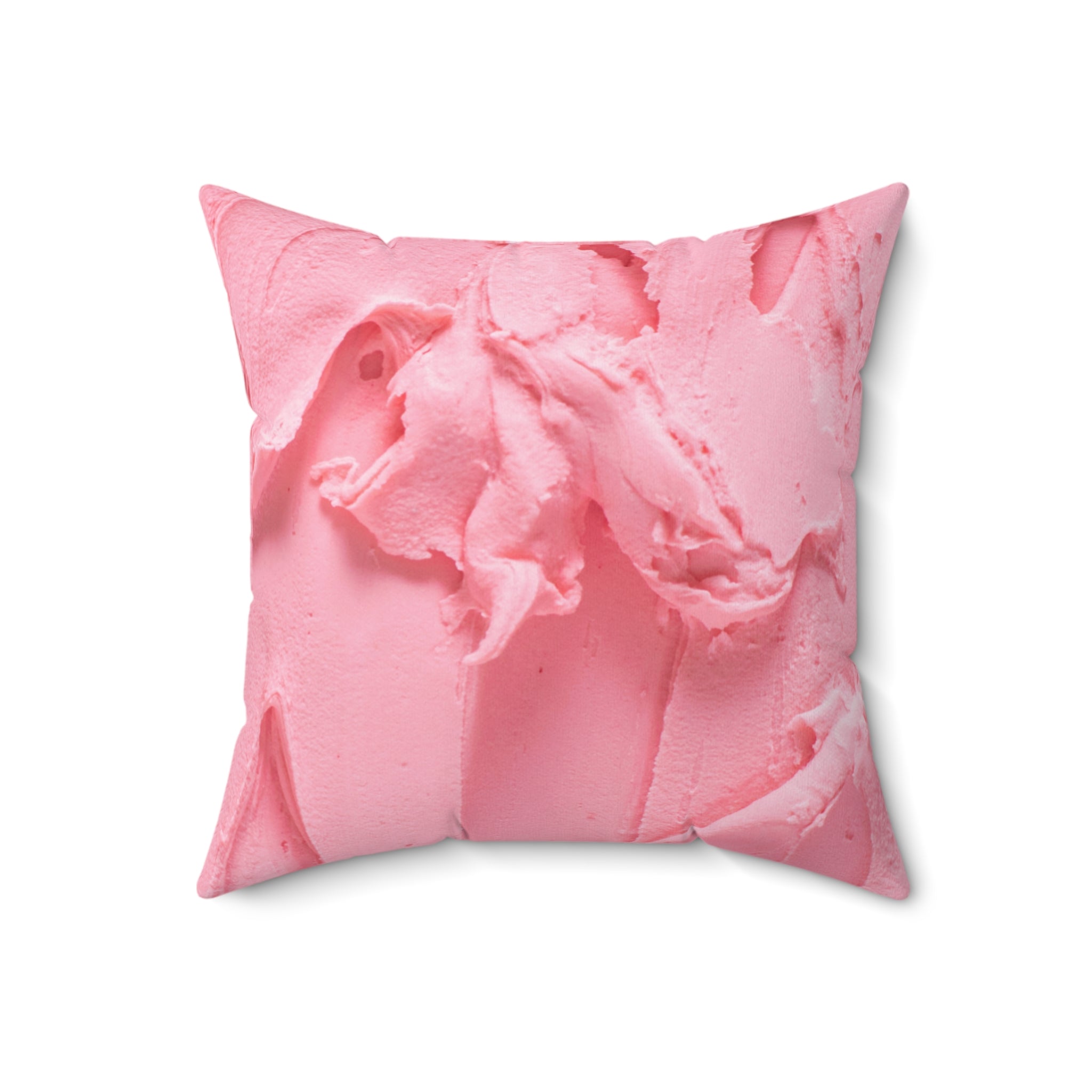 Pretty Pink Frosting Square Pillow